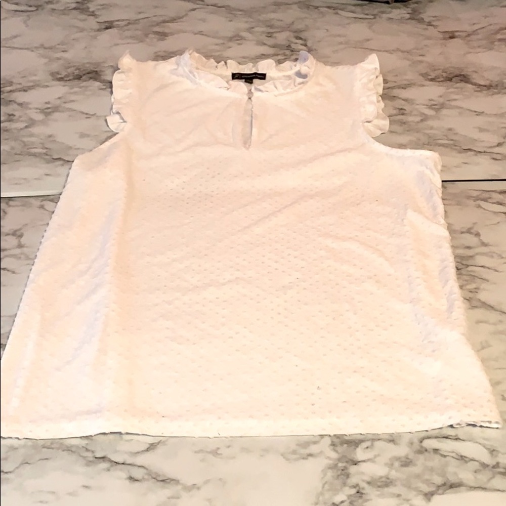 Frilly white dress shirt